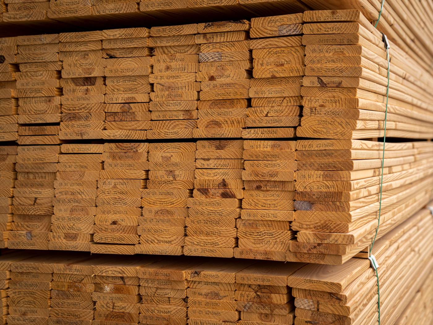 Graded and bundled lumber